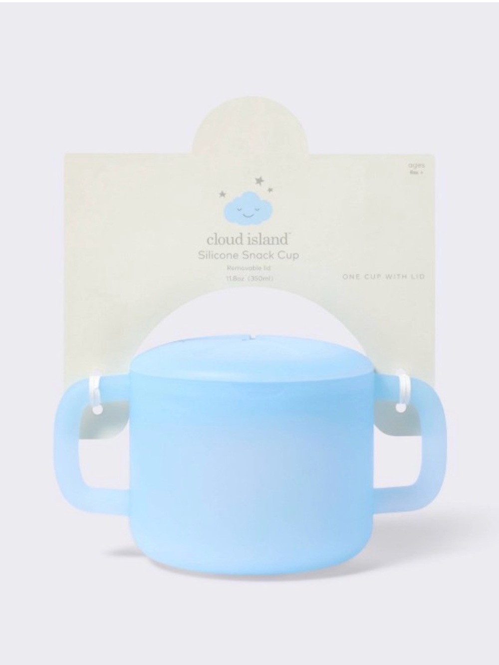 Silicone Snack Cup with Removable Lid from Cloud Island for toddlers